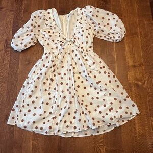 Abercrombie Polka Dot puff sleeve mini dress